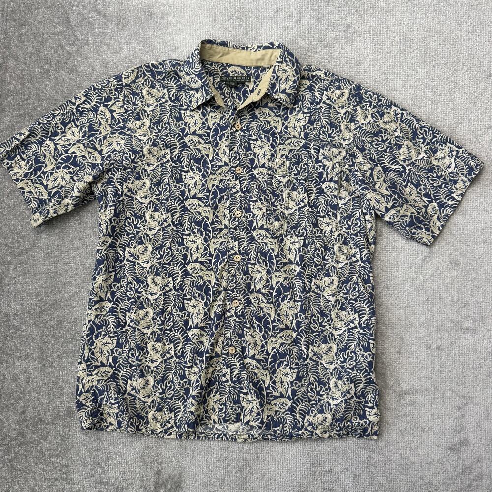 Vintage Royal Robbins Shirt Mens Medium Floral Hawaiian Outdoor Travel Casual